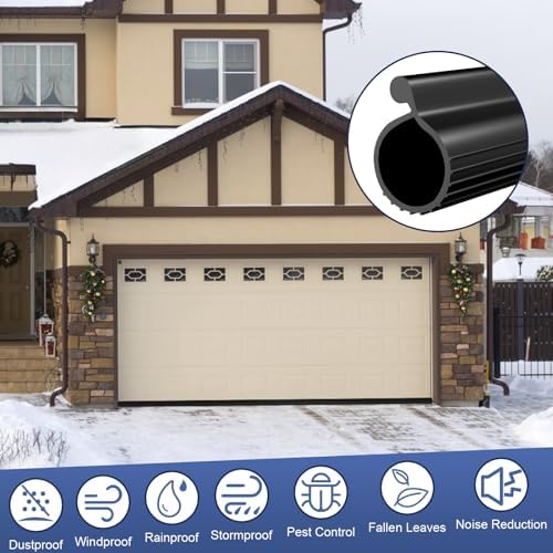 Garage Door Seal P Bulb – 16.8ft Flexible Weatherproof TPE Seal for Single-Channel Doors, Easy DIY Installation, Extreme Temperature Protection, Prevents Drafts, Noise Reduction, Saves Energy - Image 5