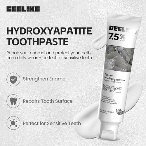 CEELIKE Hydroxyapatite Toothpaste for Advanced Enamel Protection, Gentle and Effective Formula, Fluoride-Free Toothpaste for Sensitive Teeth, 4.23oz (3) - Image 4