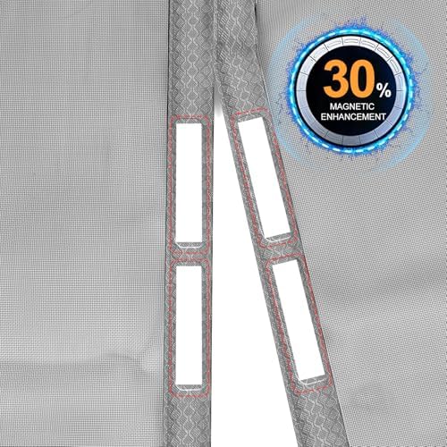 High-Density Magnetic Screen Door Mesh for Home and Patio, Tear Resistant Backdoor Screen Net with Magnetic Closure - Image 5