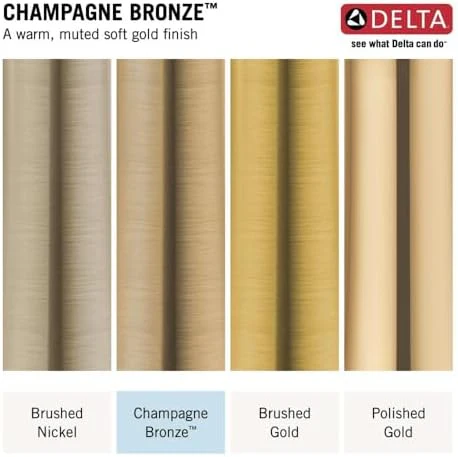 Delta Nicoli Brushed Gold Bathroom Faucet with Sprayer, 8 Inch 3 Hole Widespread Bathroom Sink Faucet with Pull Out Sprayer, Push-Pop Drain, Champagne Bronze 35749LF-CZPD - Image 7