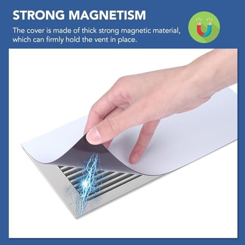 DIYMAG Strong Magnetic Vent Covers 8Pack, Vent Covers for Home Floor Standard Air Registers, 8 inch X 15.5 inch Air Vent Covers for Floor Wall and Ceiling Registers, Home and RV, HVAC - Image 4