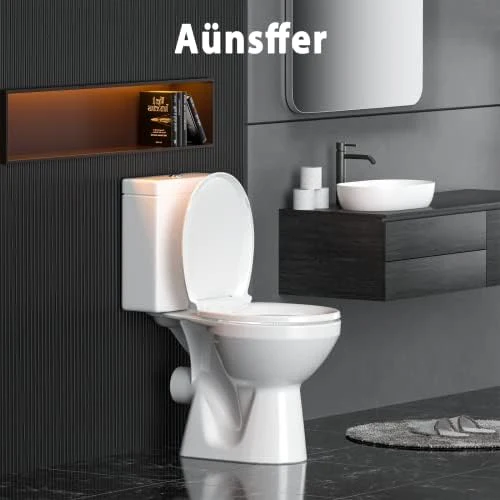 Toilet Seat Black, Toilet Seat Round 16.5 inch Soft Close Quiet, No Slam, Premium PP Material Easy Clean, B2B Available, Black - Image 5