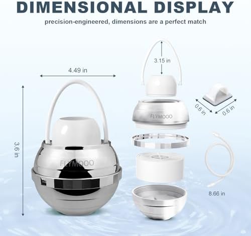 Bath Water Filter for Tub Faucet - 8 Stages Bathtub Water Filter Reduces Contaminants for Softer, Smoother Skin - 2,500 Gallons of Filtration, BPA Free (Silvery) - Image 2