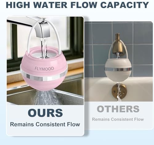 Bath Water Filter for Tub Faucet - 8 Stages Bathtub Water Filter Reduces Contaminants for Softer, Smoother Skin - 2,500 Gallons of Filtration, BPA Free (Pink) - Image 6