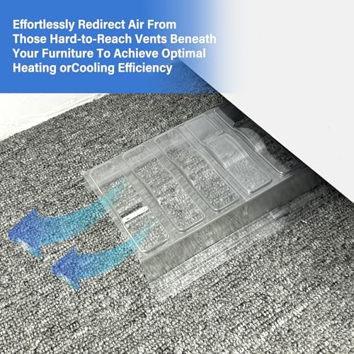 Sideways Vent Extender for Under Furniture, Air Floor Vent Deflector Fits Vents 3" - 6" Wide (1PCS) - Image 5