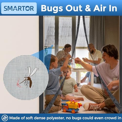 Magnetic Screen Door |Fits 36"x82" Door| Hands Free Retractable Screen Door Magnetic Closure Keeps Bugs Out | 2025 Upgraded PET- Tiny Hole | Self Sealing | Pet and Kid Friendly| 39 Inch x 83 Inch - Image 3
