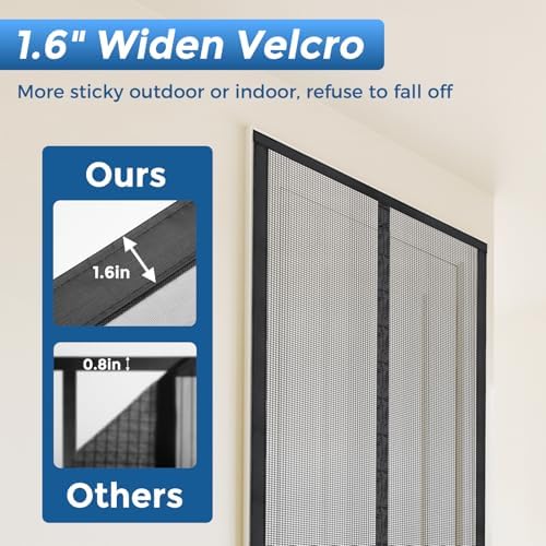 Magnetic Screen Door |Fits 36"x82" Door| Hands Free Retractable Screen Door Magnetic Closure Keeps Bugs Out | 2025 Upgraded PET- Tiny Hole | Self Sealing | Pet and Kid Friendly| 39 Inch x 83 Inch - Image 8