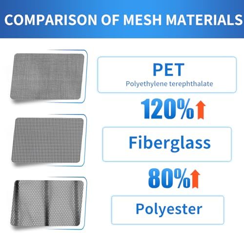 Magnetic Screen Door Left Right Side Opening Polyethylene Terephthalate Mesh Greater Than Fiberglass and Polyester Easy Install - Image 3