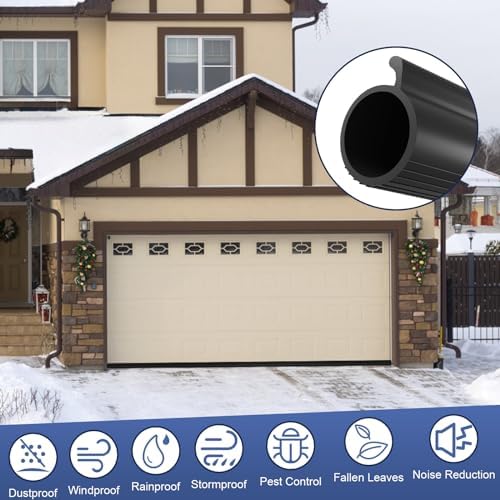 Garage Door Seal P Bulb – 16.5ft Flexible Weatherproof TPE Seal for Single-Channel Doors, Easy DIY Installation, Extreme Temperature Protection, Prevents Drafts, Noise Reduction, Saves Energy - Image 5
