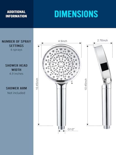 Cobbe Filtered Shower Head with Handheld - Filters Over 99% Of Chlorine - 2.0 Carbon Shower Head Filter System - Water Softener Filters Beads for Hard Water - Reduces Dry Itchy Skin, Chrome - Image 5