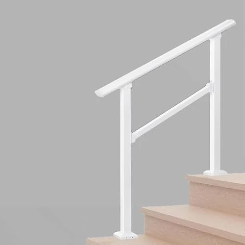 Hand Rails for Outdoor Steps,3 Step Stair Handrail & Indoor Stair Railing Kit,Metty Metal Railings for Outdoor Steps and Hand Rails for Seniors for Porch Railing