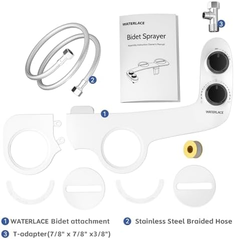 Bidet Attachment for Toilet, Self-Cleaning Dual Retractable Nozzles Bidet, Non-Electric Adjustable Water Pressure for Hygienic Rear & Feminine Wash, Easy Installation Ultra-Slim (Black) - Image 6