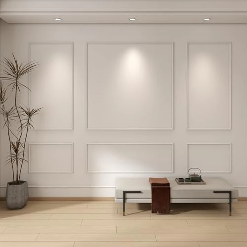 Pangda 3 Set Peel and Stick Wall Molding Kit, Premade Accent Molding Wainscoting Panel for Interior Wall Moulding Decor, Ready to Assemble Wainscoting Accent Panel (63 x 31 in,63 x 72 in) - Image 2