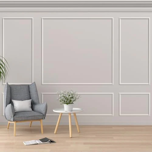 Pangda 3 Set Peel and Stick Wall Molding Kit, Premade Accent Molding Wainscoting Panel for Interior Wall Moulding Decor, Ready to Assemble Wainscoting Accent Panel (63 x 31 in,63 x 72 in) - Image 8