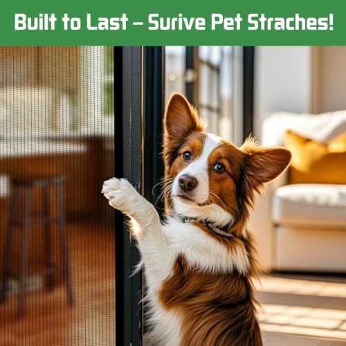 Magnetic Screen Door Mesh Keeps Bugs Out: Door Screen Magnetic Closure 36" x 83" Fits Door Size 34" x 82" - Magnetic Door Curtain Heavy Duty Fiber Fabric Washable - Hands Free Entry - Image 6