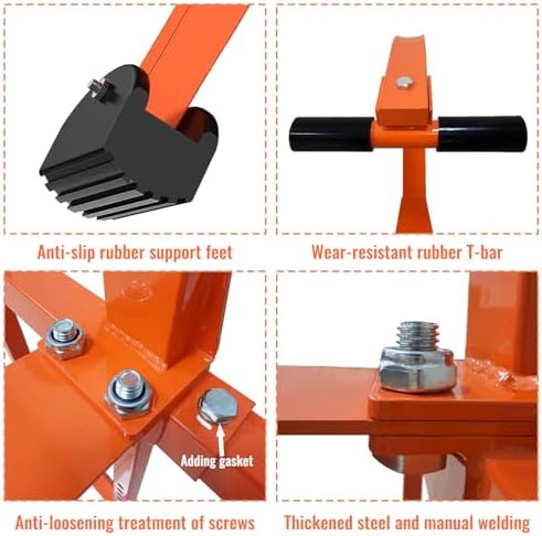 2 in 1 Ladder Hooks for Roof Ridge Heavy Duty Steel Ladder Roof Hook with Rubber Grip T-Bar for Damage Prevention, Extension Ladder Stabilizer 550 lbs Load Capacity - Image 4