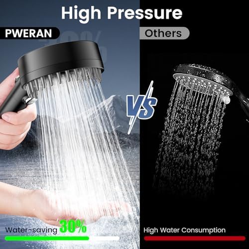 Filtered Shower Head with Handheld, High Pressure 4 Spray Mode Showerhead with Filters, Water Softener Filter Beads for Hard Water with ON/OFF Switch for Pets Bath-Remove Chlorine (Matte Black) - Image 2