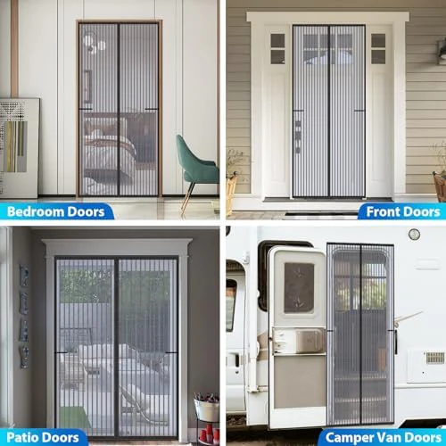 Heavy Duty Door Screen Magnetic Closure, LOVIGA Thickened Fiberglass Screen Door Mesh, Self Sealing, Tear Resistant, Easy Assemble, Fine Mesh Keep Bugs Out Fit Door Size 36 Inch X 96 Inch - Image 7