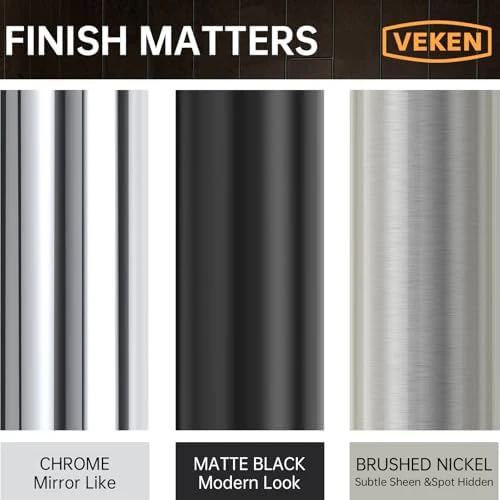 Veken 10" Luxurious All Metal Rain Shower Head with Handheld Spray Combo, High Pressure Rainfall Square Shower Heads with Extention Arm, Wide Dual Showerhead, Bathroom Accessories, Chrome, Silver - Image 4