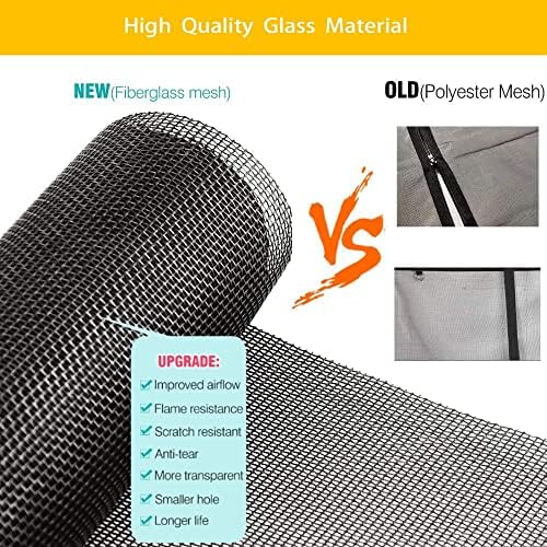 LIAMST Garage Door Screen for 8x8FT, 1 Car Garage Doors- Reinforced Fiberglass Door Screen,Stronger High Energy Magnets ， Magnetic Screen Door - Image 4