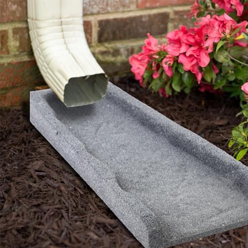 3 Pack Rubber Downspout Splash Block Rain Gutter Down Spout Drain Trays Gray - Image 7