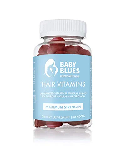 Baby Blues Postpartum Hair Loss Vitamins - Passion Fruit Gummies with Biotin, Collagen, & Folate - Image 2