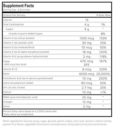 Baby Blues Postpartum Hair Loss Vitamins - Passion Fruit Gummies with Biotin, Collagen, & Folate - Image 6