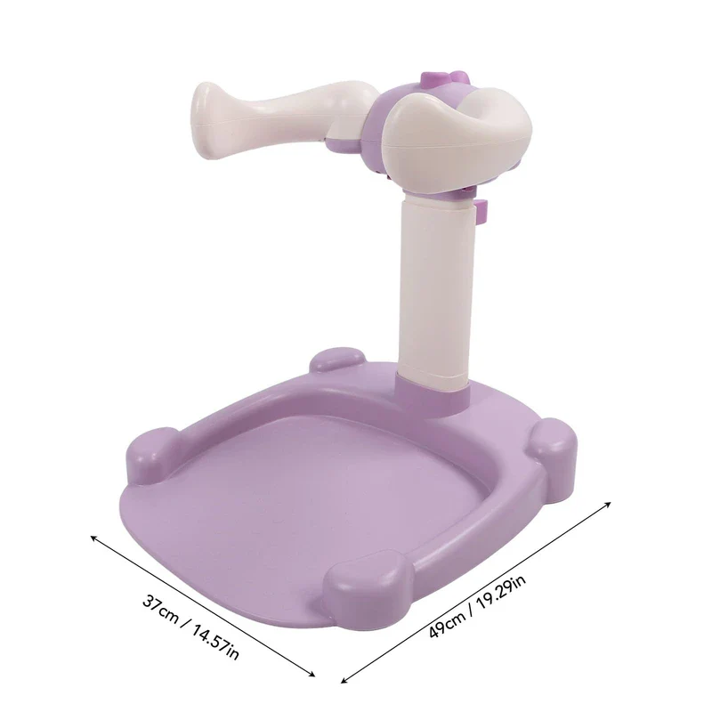 Baby Hug Bath Tower, Non Slip Toddler Shower Stand Support, Adjustable Baby Shower Stand, for Bathroom (Purple) - Image 2