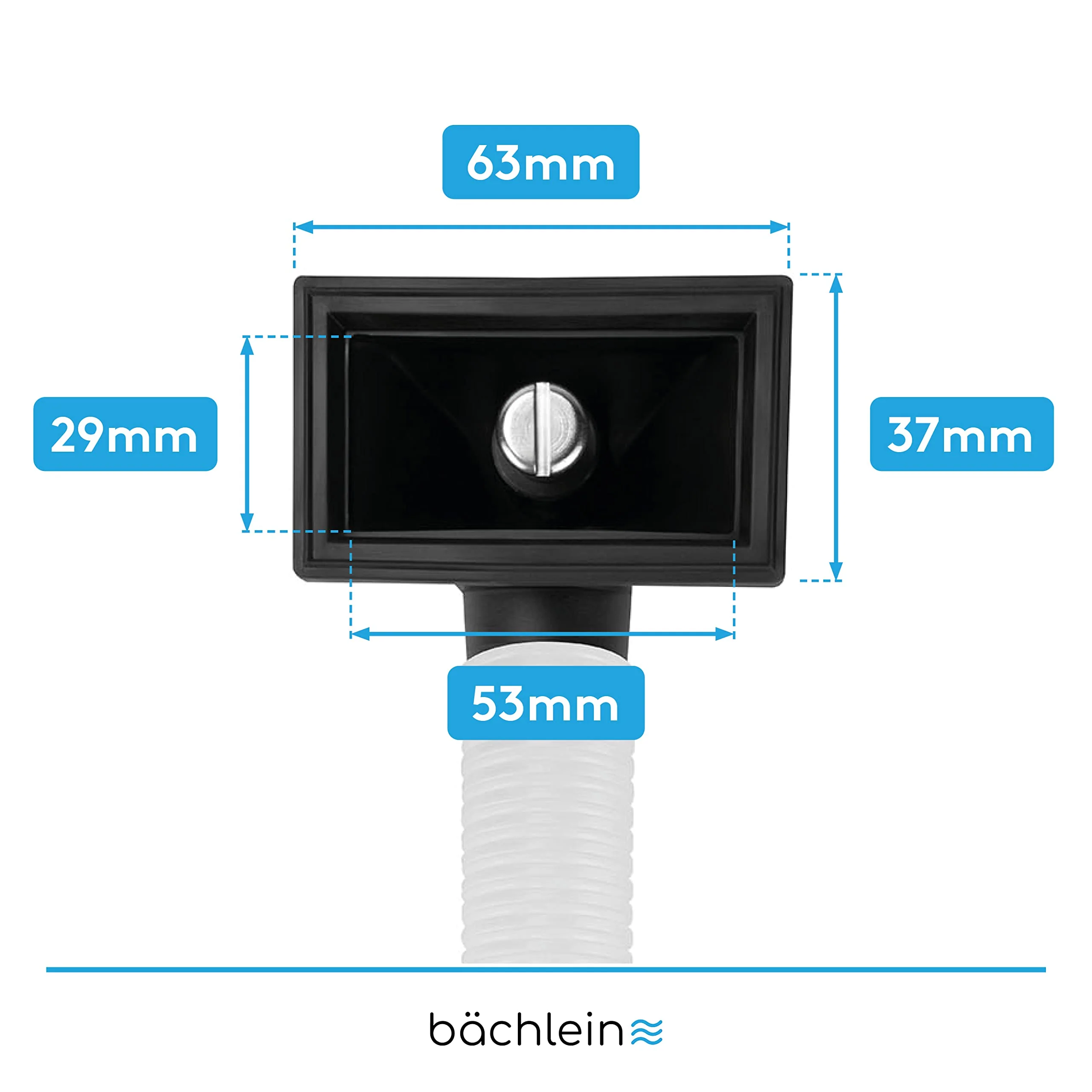Bächlein Siphon for the kitchen sink (overflow set – sink drain), 400 mm complete set for connecting the overflow. - Image 4