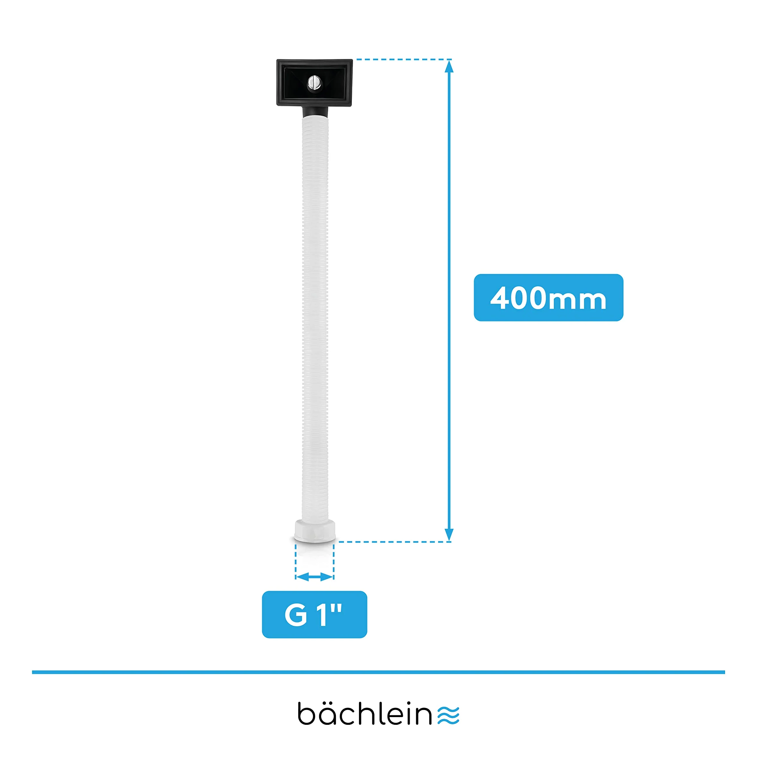 Bächlein Siphon for the kitchen sink (overflow set – sink drain), 400 mm complete set for connecting the overflow. - Image 5