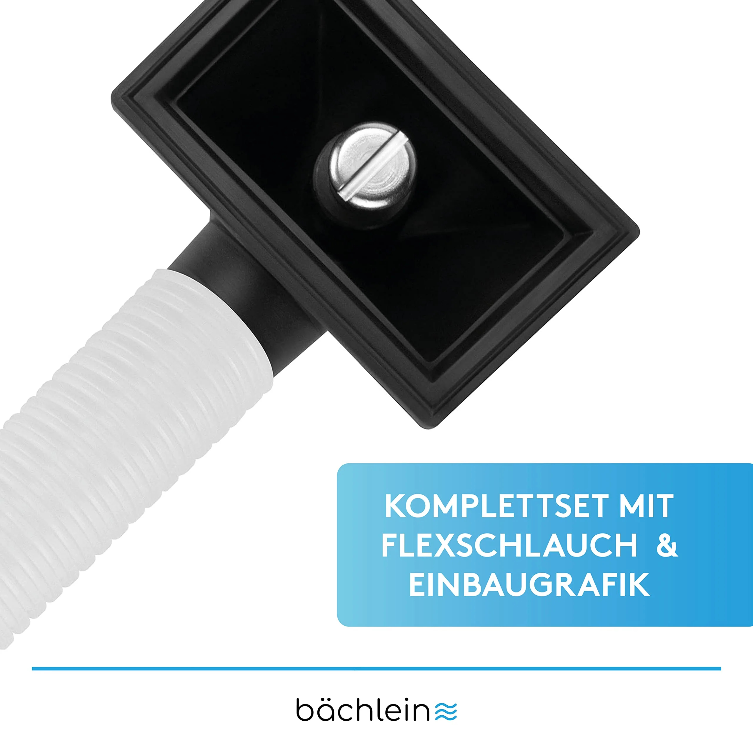 Bächlein Siphon for the kitchen sink (overflow set – sink drain), 400 mm complete set for connecting the overflow. - Image 6