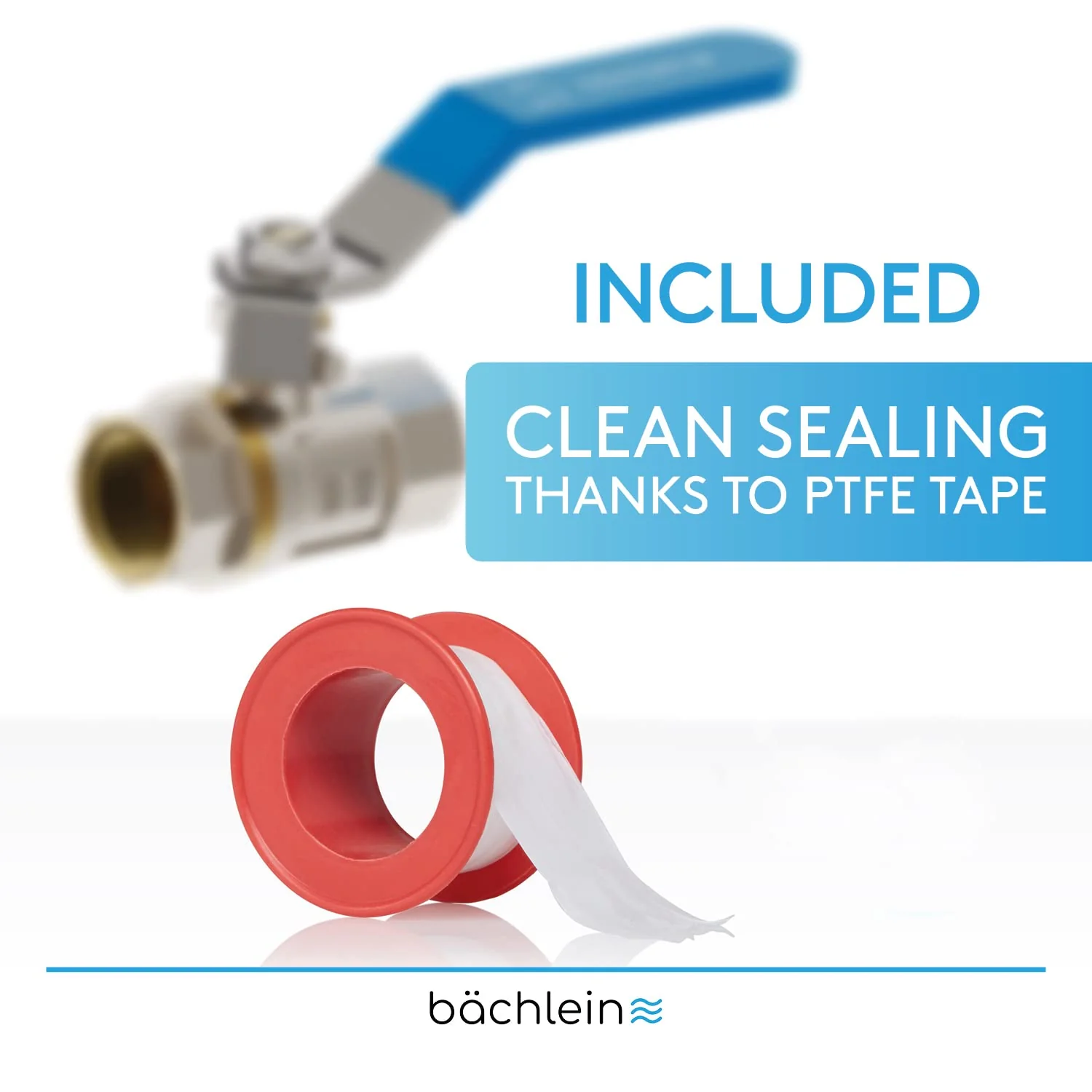 Bächlein Universal Ball Valve - Brass Ball Valve with Lever Handle and 1 Inch Female Thread on Both Sides - Full Bore Shut-Off Valve - Image 3