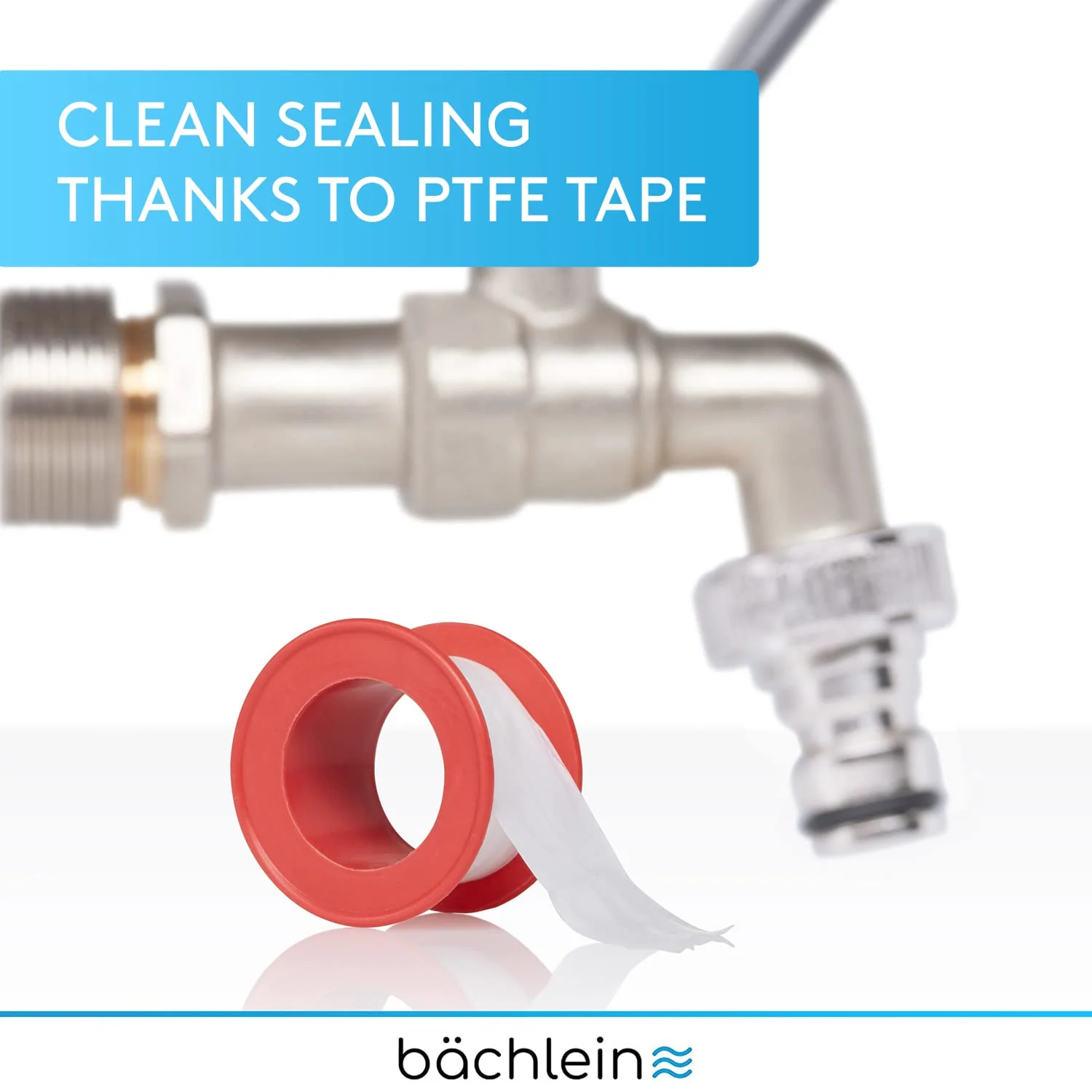 Bächlein Universal Water Tap for the Garden [Anthracite] incl. 2 Hose Connections - Noble Ball Valve with 1/2 and 3/4 Inch Connection, Outlet Tap Outside - Image 3