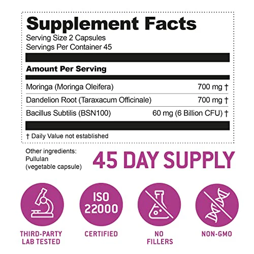 Bacillus Subtilis Spore Based Probiotic — High Potency Strain with Prebiotic for Balanced Belly | Daily Gut Health & Microbiome Support for Family | 6 Billion CFU Per Day | 90 Vegetarian Capsules - Image 3