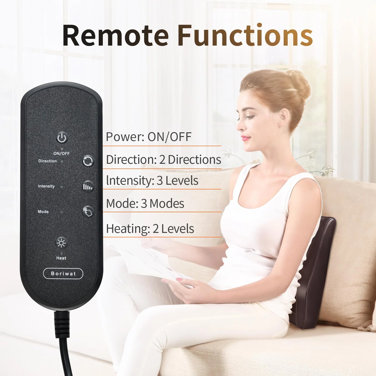 Back Massager Neck Massager with Heat, Shiatsu Massage Pillow for Pain Relief, Massagers for Neck and Back, Shoulder, Leg, Christmas Gifts for Men Women Mom Dad - Image 6