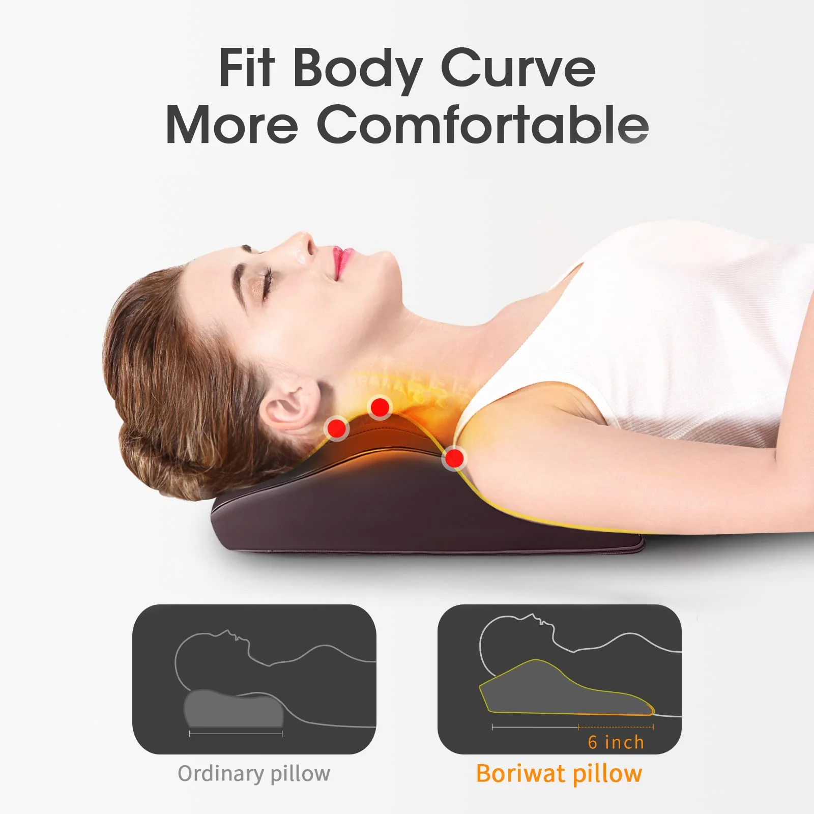 Back Massager Neck Massager with Heat, Shiatsu Massage Pillow for Pain Relief, Massagers for Neck and Back, Shoulder, Leg, Christmas Gifts for Men Women Mom Dad - Image 9