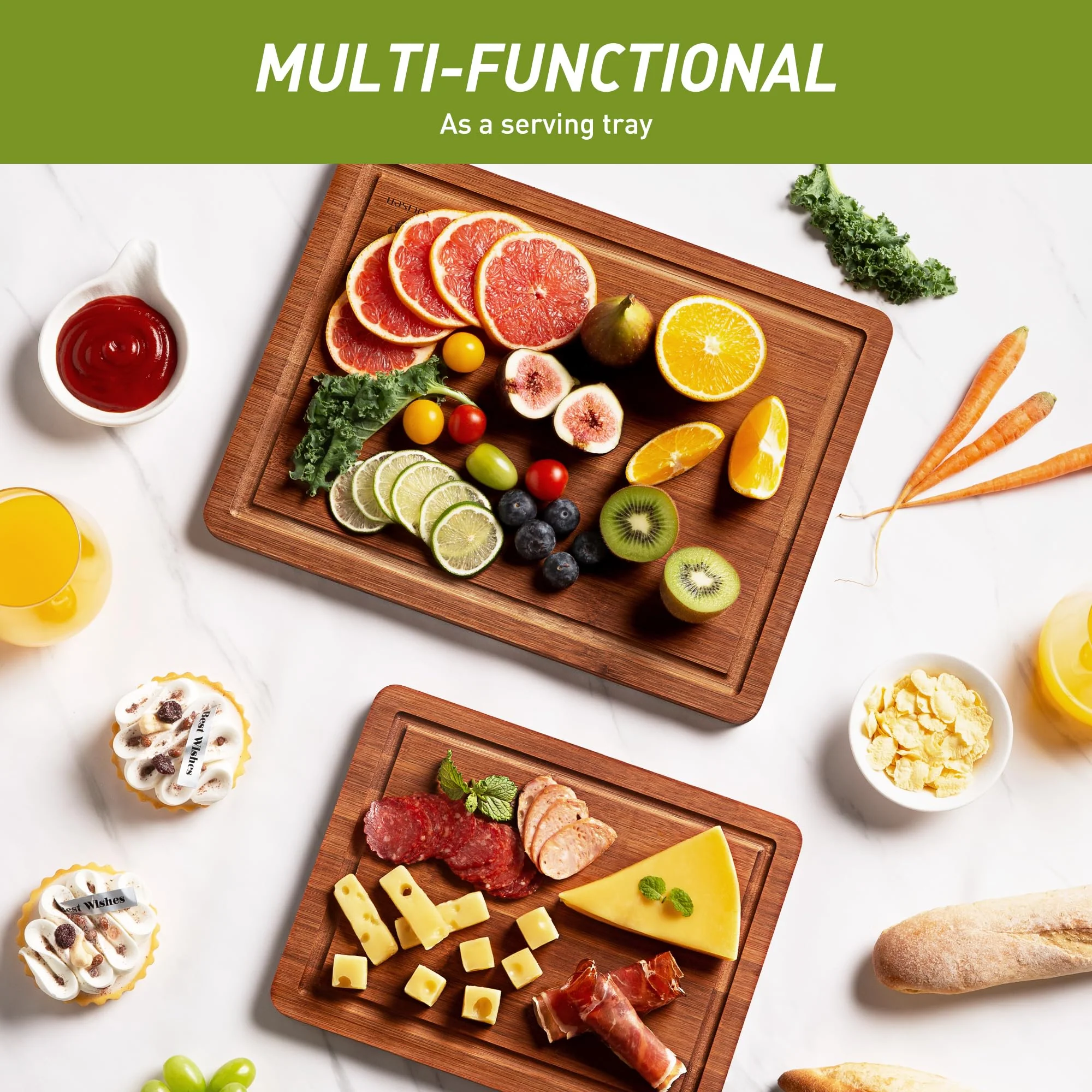 Bamboo Cutting Board Set Non Slip Feet Over Sink Gifts Best Mama Mommy Bonus Busy Mom Ever Christmas Xmas Birthday Law Step Stepmom Stepmother Who Have Everything Good Unique Useful Present - Image 8