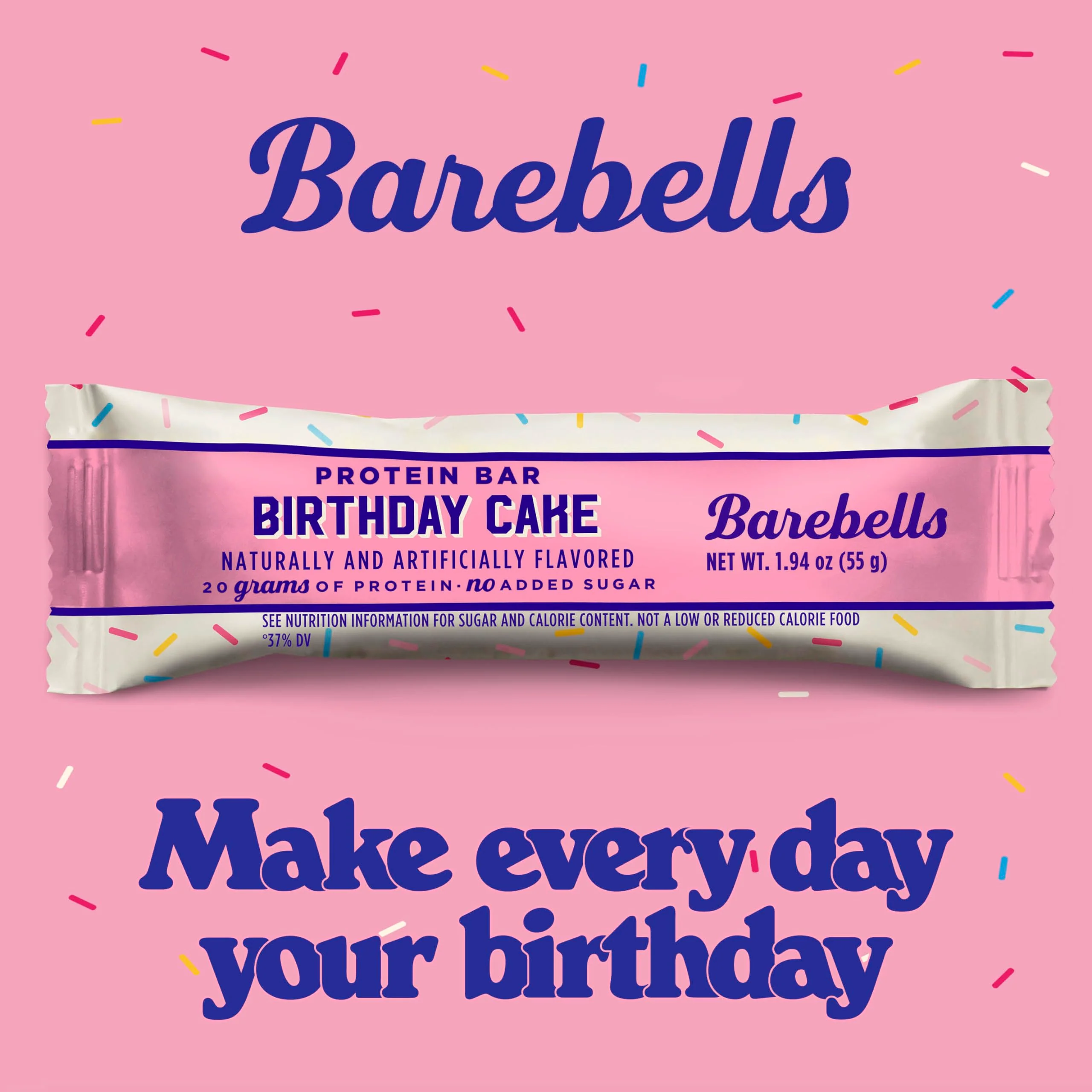Barebells Protein Bars Birthday Cake - 12 Count, Pack of 2 - Protein Snacks with 20g of High Protein - Chocolate Protein Bar with 1g of Total Sugars - On The Go Protein Snack & Breakfast Bars… - Image 2