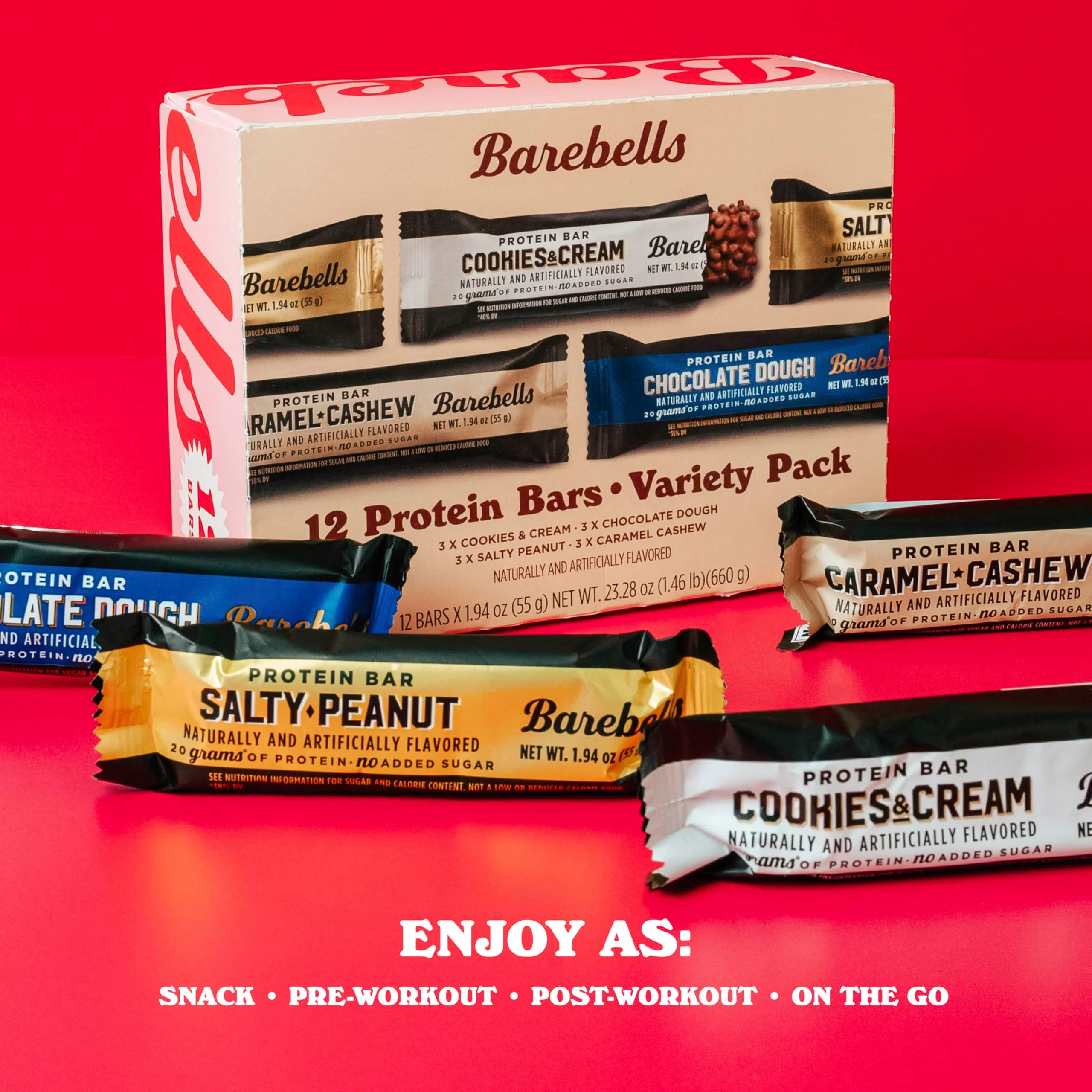 Barebells Protein Bars Variety Pack - 24 Bars (2 Packs of 12), 20g High Protein Treats - Chocolate Nutrition Bars with No Added Sugar - On-The-Go Breakfast or Post-Workout Snack - Image 4