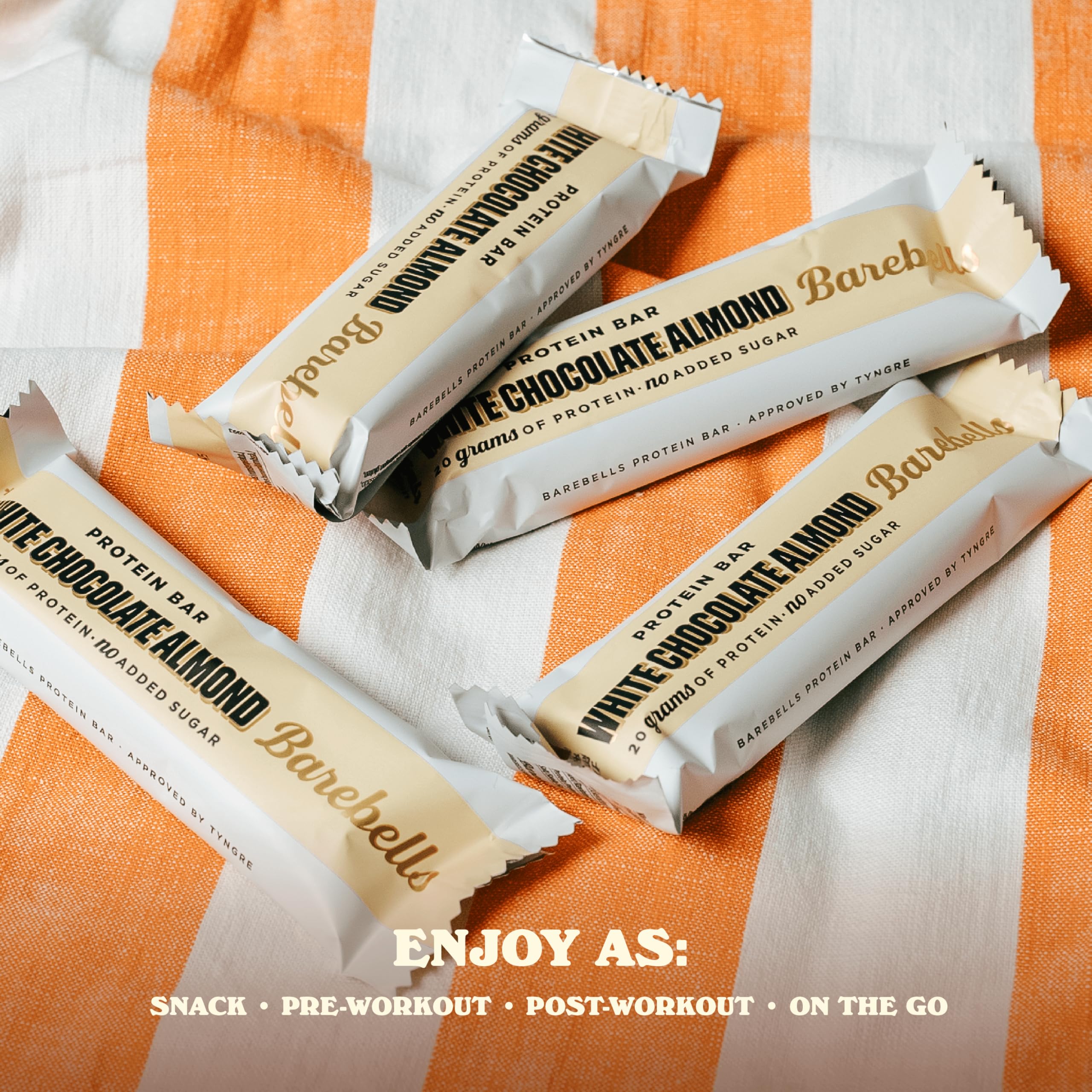 Barebells Protein Bars White Chocolate Almond - 12 Count, Pack of 2 - Protein Snacks with 20g of High Protein - Chocolate Protein Bar with 1g of Total Sugars - On The Go Protein Snack & Breakfast Bars - Image 4