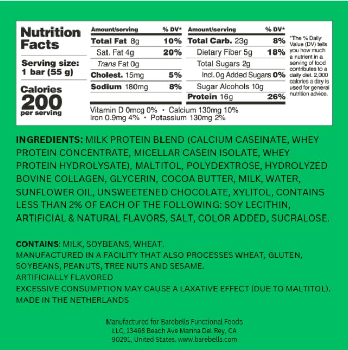 Barebells Soft Protein Bars Banana Caramel - 24 Bars (2 Packs of 12) - Protein Snacks with 16g of High Protein - Fluffy Chocolate Treat with 2g of Total Sugars - Soft Protein Snack & Breakfast Bars - Image 5