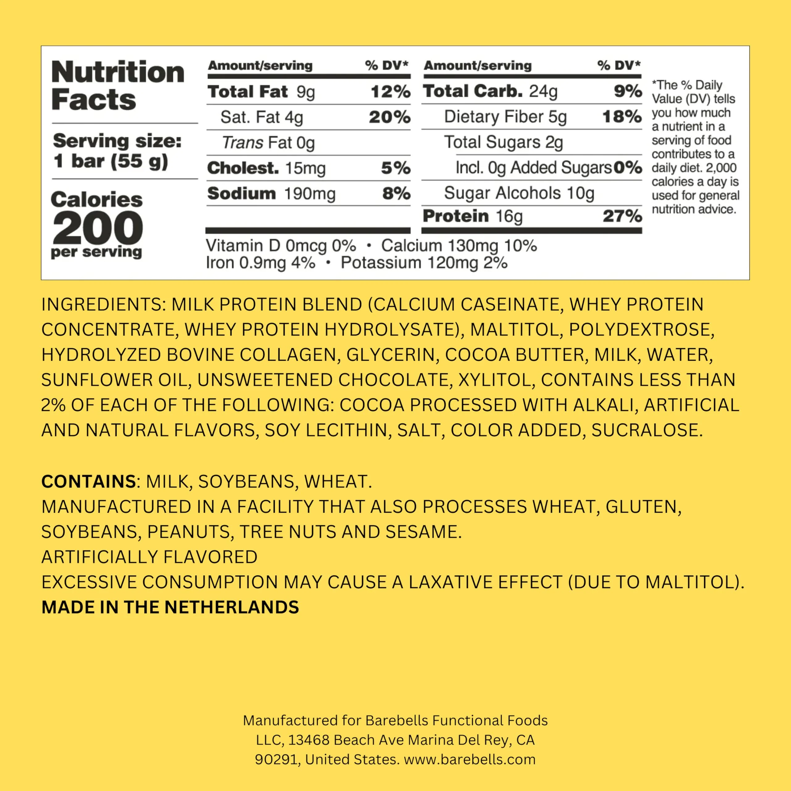 Barebells Soft Protein Bars Caramel Choco - 24 Bars (2 Packs of 12) - Protein Snacks with 16g of High Protein - Fluffy Chocolate Protein Bar with 2g of Total Sugars - Soft Protein Snack & Breakfast Bars - Image 6