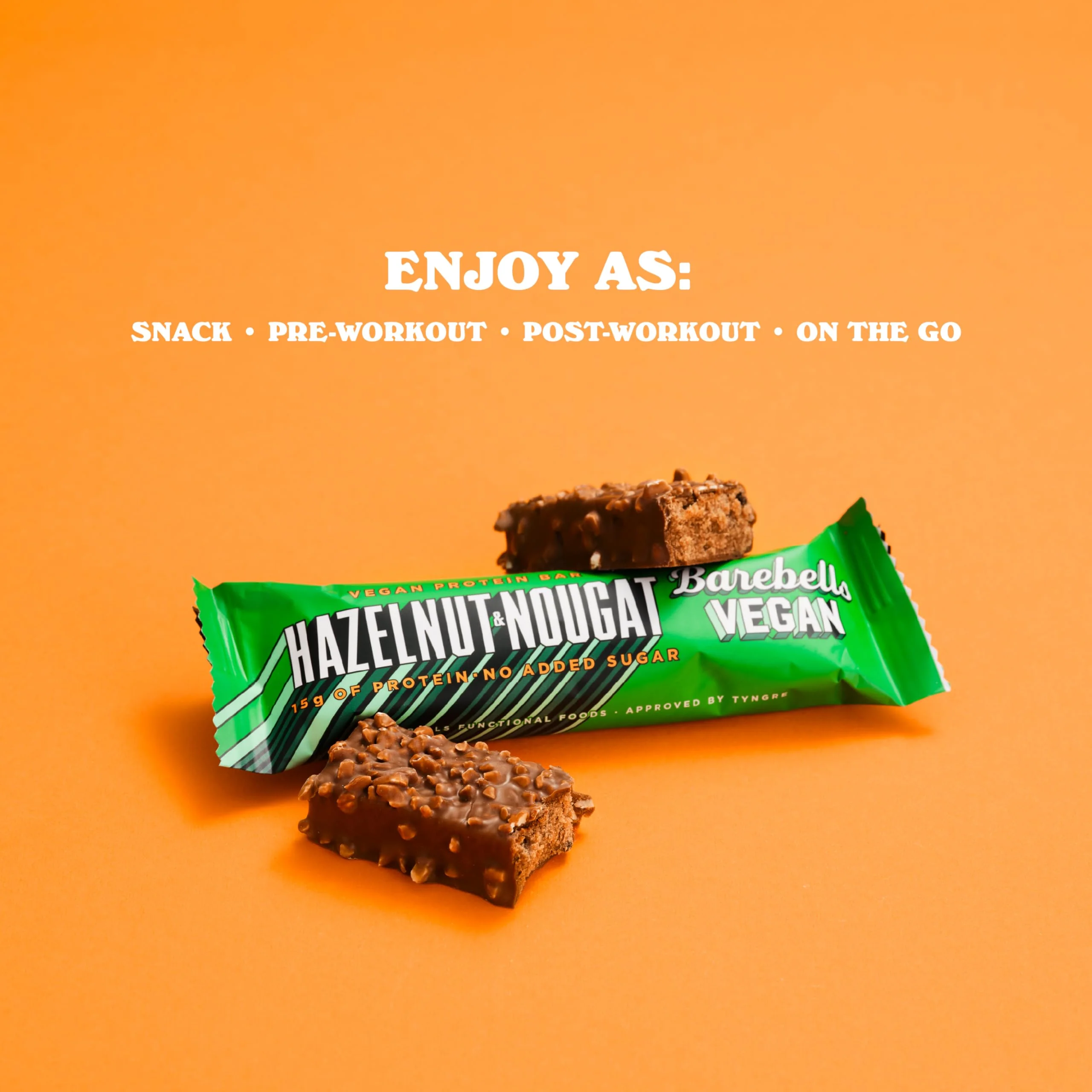Barebells Vegan Protein Bars Hazelnut & Nougat - 12 Count, 1.9oz Bars - Features Plant Based Protein Bar with 15g of Protein - Chocolate Protein Snacks with Only 1g of Total Sugars - Ideal for - Image 3