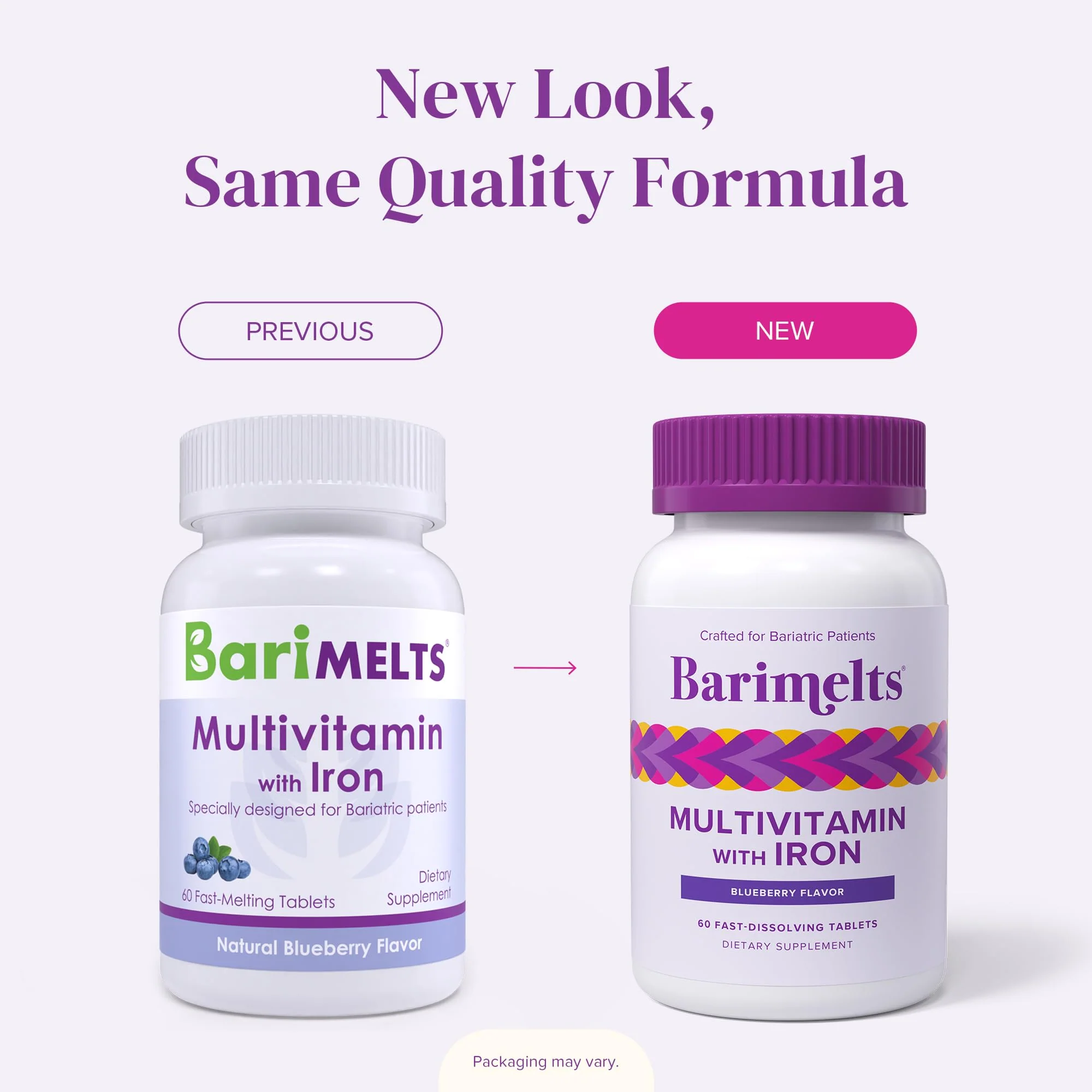 BariMelts Bariatric Multivitamin with Iron, 60 Fast-Dissolving Tablets (1-Month Supply), Sugar-Free Bariatric Vitamins for Women, Natural Blueberry Flavor - Image 7