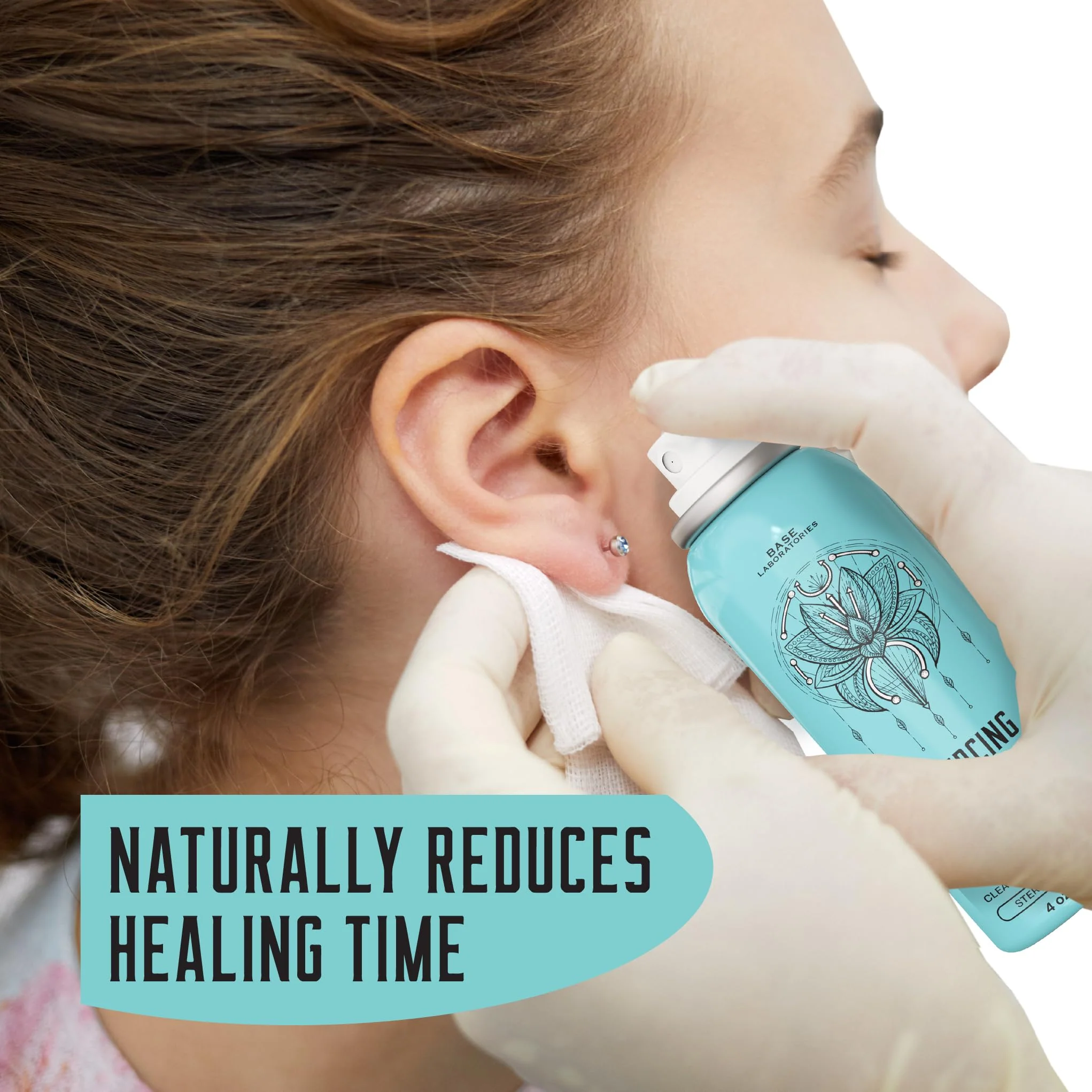 BASE LABORATORIES Piercing Aftercare Kit: Keloid & Piercing Bump Solution Oil(15ml) + Piercing Aftercare Spray (4oz) - for Keloid Bump Removal & Cleansing Soothing Piercings Before & After - Image 6