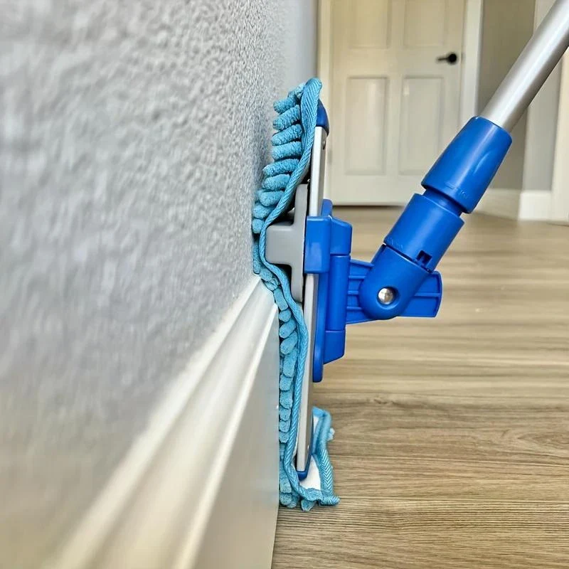 Baseboard Pro Mucho Mop - Baseboard CleanerTool With Handle -Clean Base Boards EasilylMicrofiber | Professional Quality | MachineWashable L Lightweight