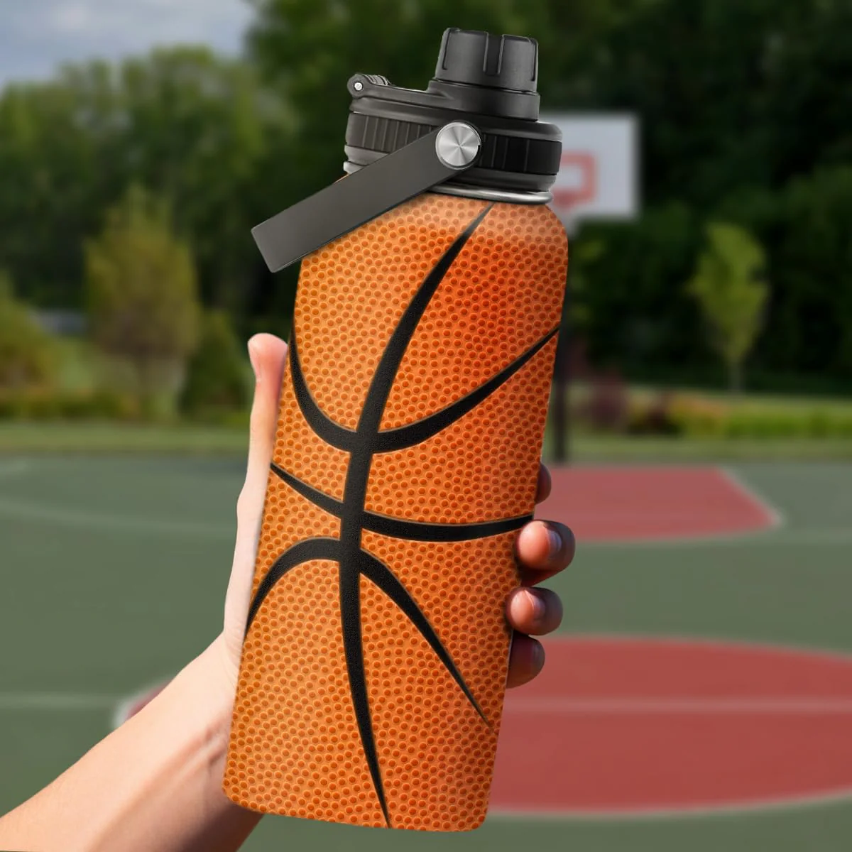Basketball Water Bottle 32oz Stainless Steel Insulated Bottles for Men Women Sports Lovers Fan Players Coach - Basketball Gifts for Birthday Christmas - Image 7