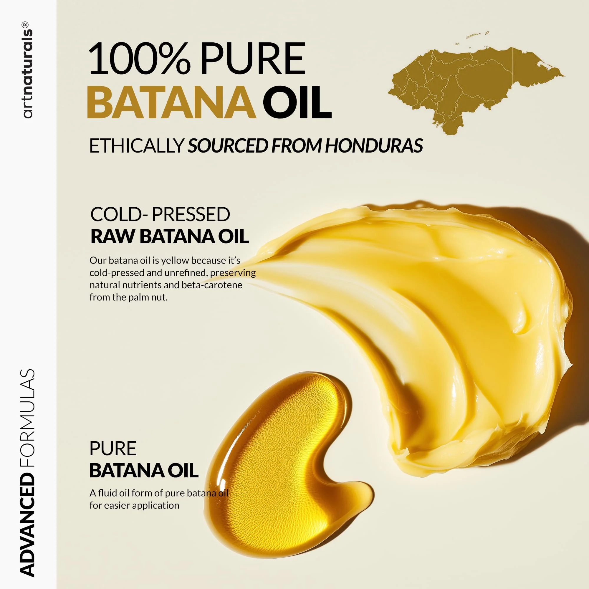 Batana Oil for Hair Growth – 4Pc Set: Raw Batana oil 4oz + 4.2oz Paste, Lash Wand & Brow Brush– Organic Dr. Sebi Inspired Products from Honduras –100% Unrefined Miracle for Scalp, Edges & Eyebrows - Image 3