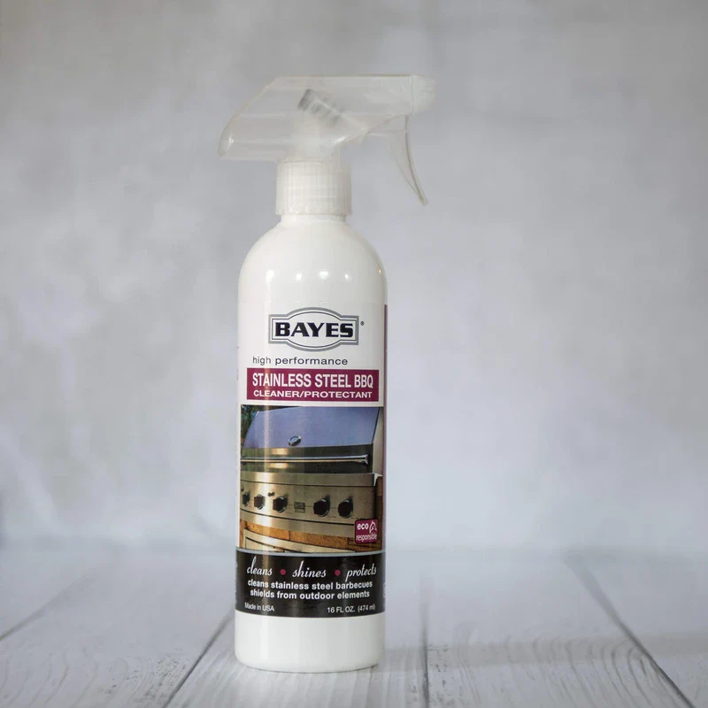 Bayes High-Performance Stainless Steel BBQ Cleaner, Polish, and Protectant - Cleans, Shines and Protects Exterior Stainless Steel Barbecue Surfaces, Shields from Outdoor Elements - 16 oz - Image 2