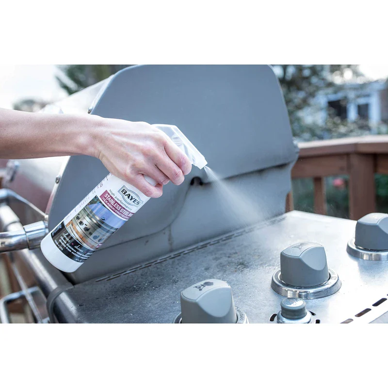 Bayes High-Performance Stainless Steel BBQ Cleaner, Polish, and Protectant - Cleans, Shines and Protects Exterior Stainless Steel Barbecue Surfaces, Shields from Outdoor Elements - 16 oz - Image 5